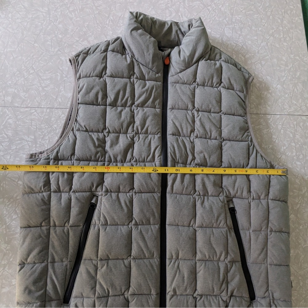 Save the Duck Mens XL Stretch Puffer Vest Grey Plumtech Quilted - Picture 7 of 7